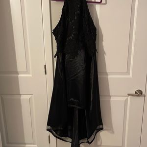 Black high low dress